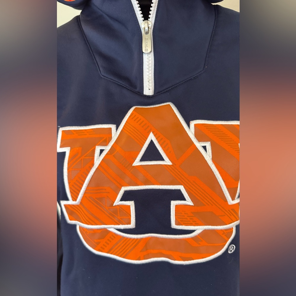 Auburn University GEN2 Quarter-Zip Hoodie – Size L (14/16) - Picture 2 of 6